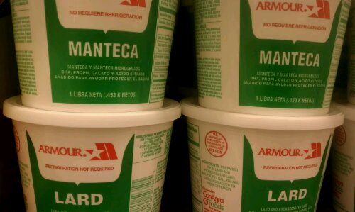 manteca, lard tub manteca, lard tub
